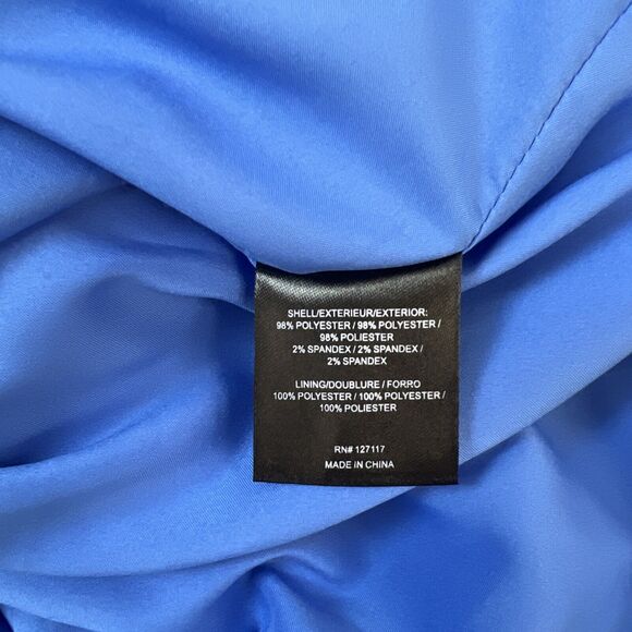 NWT Badgley Mischka Cornflower Blue Cocktail Dress sz 8 Slimming Pleats Charity - Picture 11 of 11